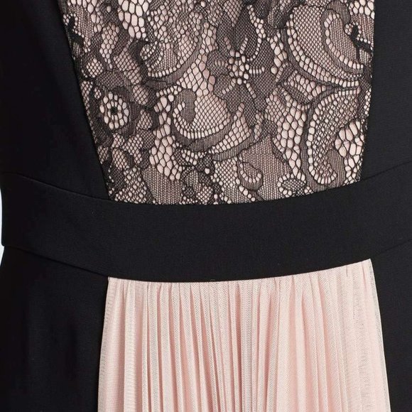 $360 JS COLLECTIONS Lace Pleat Panel Crepe Gown Wedding Mother of Bride 10 - Picture 7 of 7